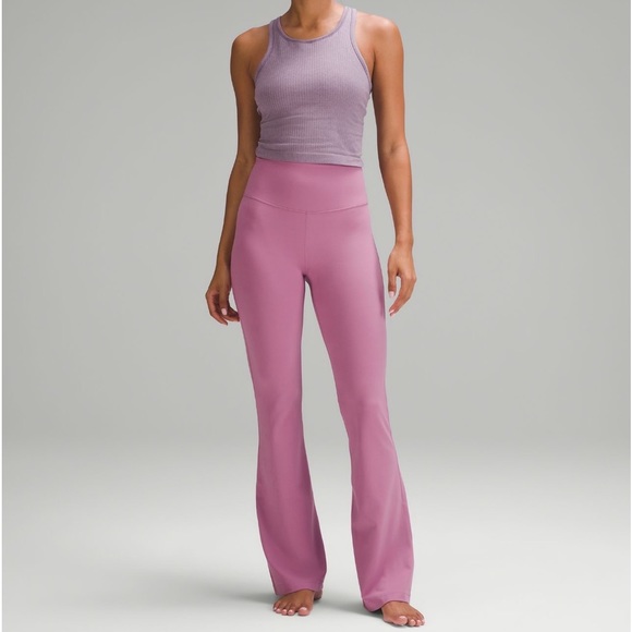 Lululemon Groove Super High Rise Flared Pant Nulu in Velvet Dust - Picture 4 of 13